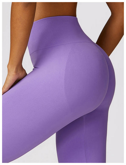 Nahtlose Disco-Leggings für Frauen mit ausgestelltem Bein für Yoga, Fitnessstudio und Fitness - ausgestellter Stil